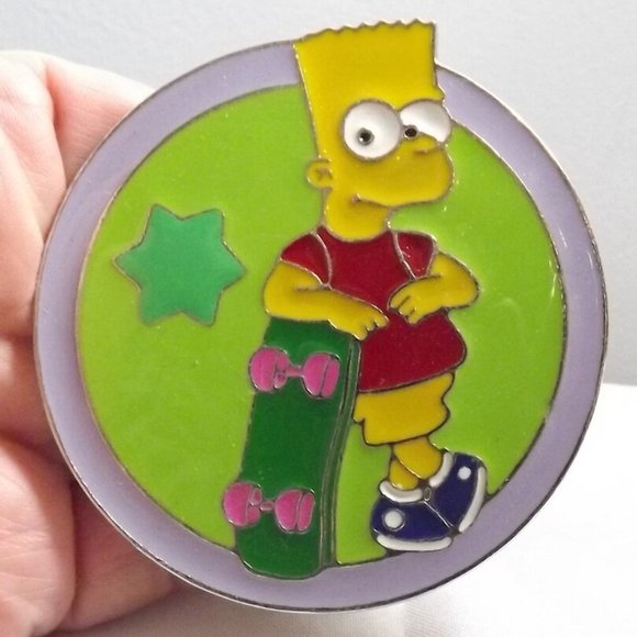 Vintage Bart Simpson Novelty Belt Buckle - Picture 3 of 9